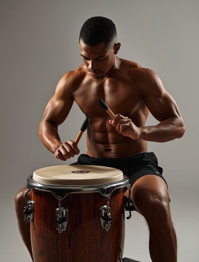 Playing Hand Drums (Bongo, Conga, Djembe) While Seated
