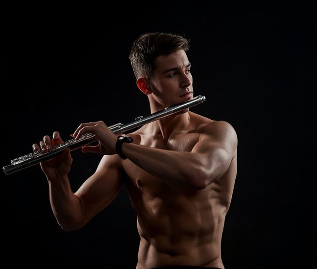 Playing Flute While Seated