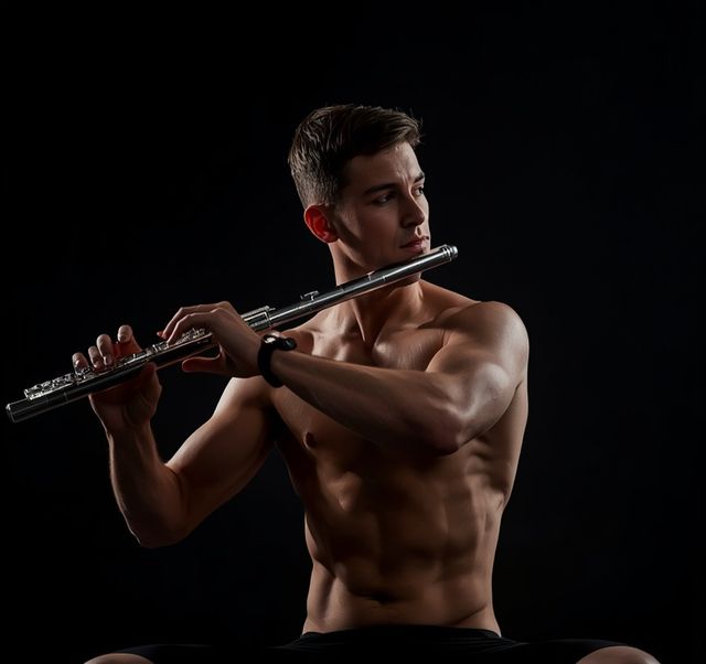 Playing Flute While Seated