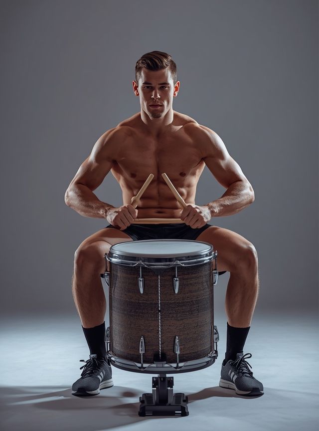 Playing Drum Kit While Seated