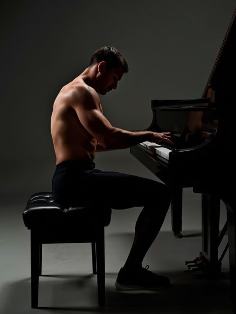 Klavier, sitzend