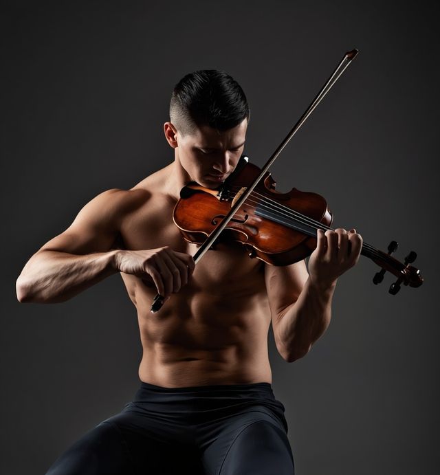 Playing Violin While Seated