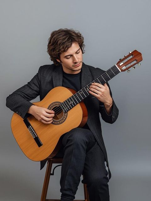 Classical Guitar, Folk, Sitting