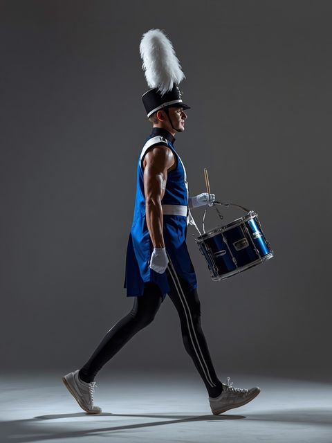 Marching Band, Drum Major, Walking 2