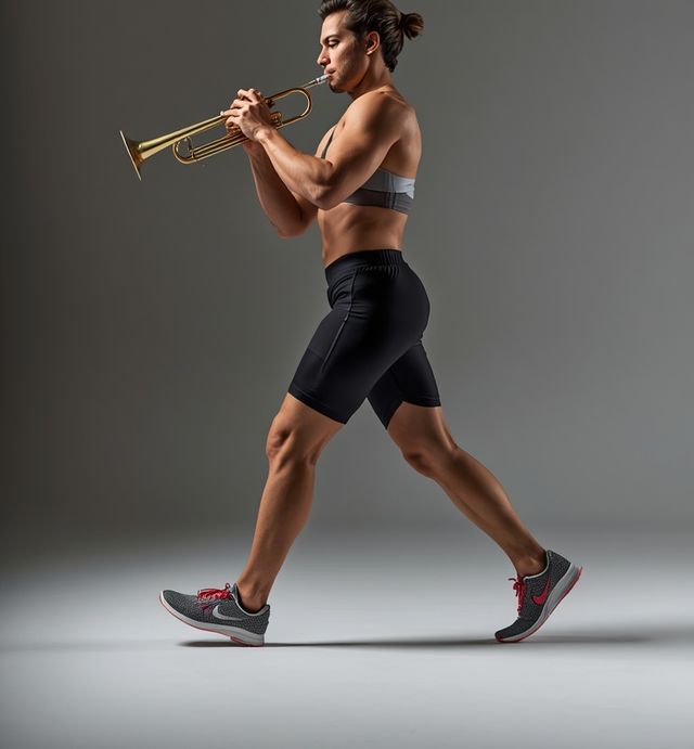Playing an Instrument While Marching at a Brisk Pace
