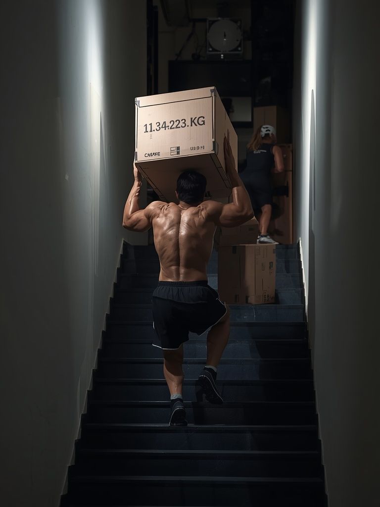 Carrying Moderate Loads Up Stairs, Moving Boxes 11.34-22.23 kg