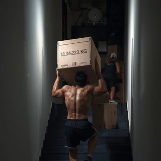 Carrying Moderate Loads Up Stairs, Moving Boxes 11.34-22.23 kg