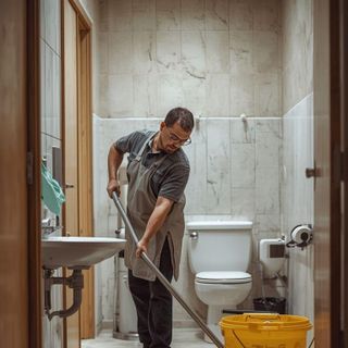 Custodial work, light effort (e.g., cleaning sink and toilet, dusting, vacuuming, light cleaning)