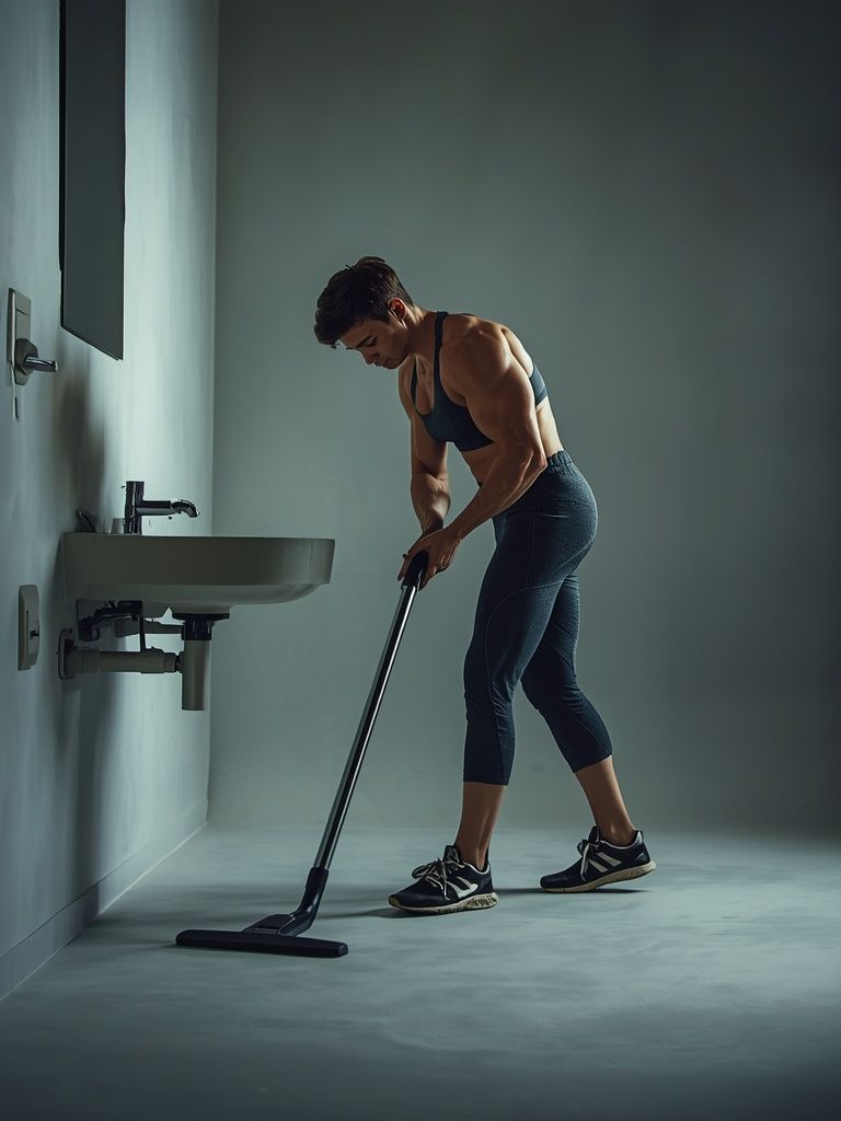 Custodial work, light effort (e.g., cleaning sink and toilet, dusting, vacuuming, light cleaning)