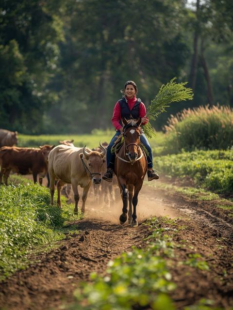 Farming, moderate effort (e.g., feeding animals, chasing cattle by walking and/or horseback, spreading manure, harvesting crops)
