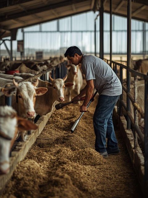 Farming, light effort (e.g., cleaning animal sheds, preparing animal feed)
