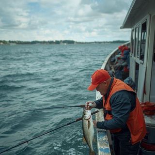 Fischen, kommerziell, mäßiger Aufwand