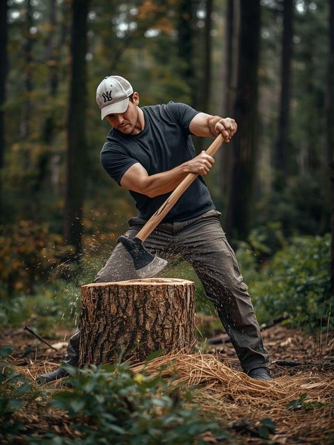 Forestry, Axe Chopping, Very Fast, 1.25 kg Axe, 51 Blows/min, Extremely Vigorous Effort