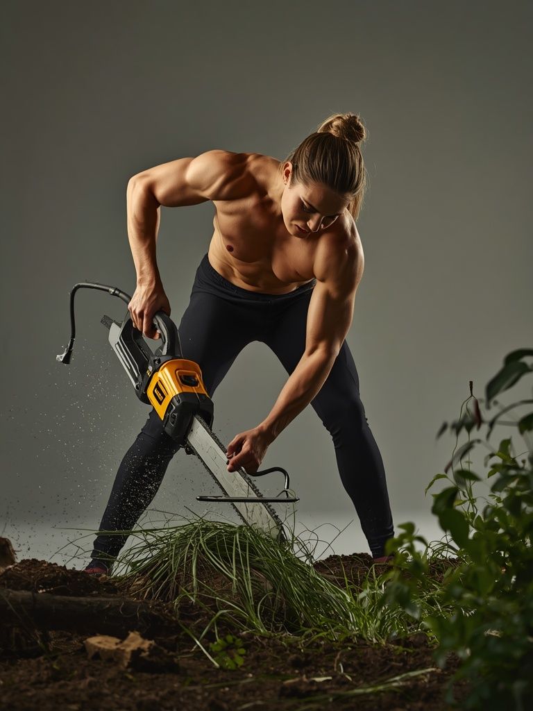Forestry, moderate effort (e.g., sawing wood with power saw, weeding, hoeing)