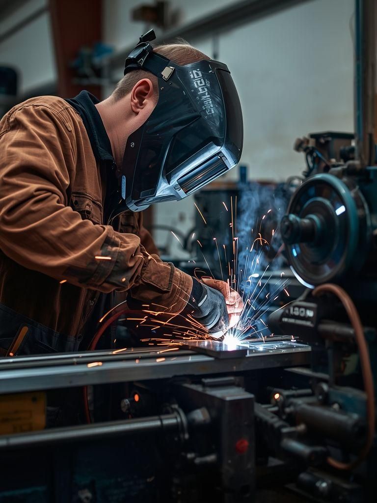 Obrabiarki (np. obróbka, obróbka blachy, montaż maszyn, tokarka, spawanie) - lekki do umiarkowanego wysiłku