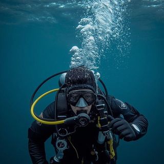 Skindiving or SCUBA Diving as a Frogman, Navy Seal