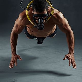 Skindiving or SCUBA Diving as a Frogman, Navy Seal
