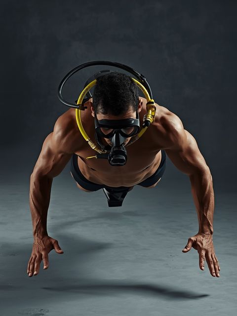 Skindiving or SCUBA Diving as a Frogman, Navy Seal