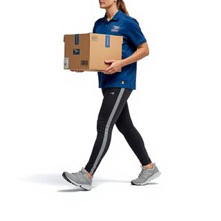 Postal Carrier, Walking to Deliver Packages