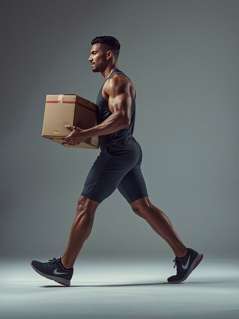 Postal Carrier, Walking to Deliver Packages