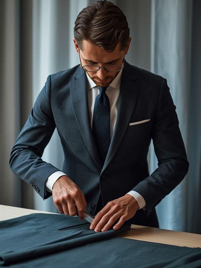 Krawiectwo, cięcie tkanin