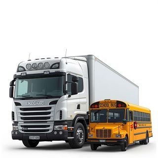 LKW, Lieferwagen, Taxi, Shuttlebus, Schulbus