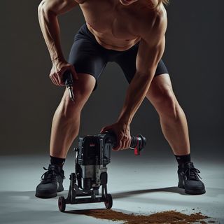 Using heavy power tools such as pneumatic tools (e.g., jackhammers, drills)