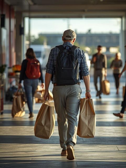 Walking, Gathering Things at Work, Ready to Leave