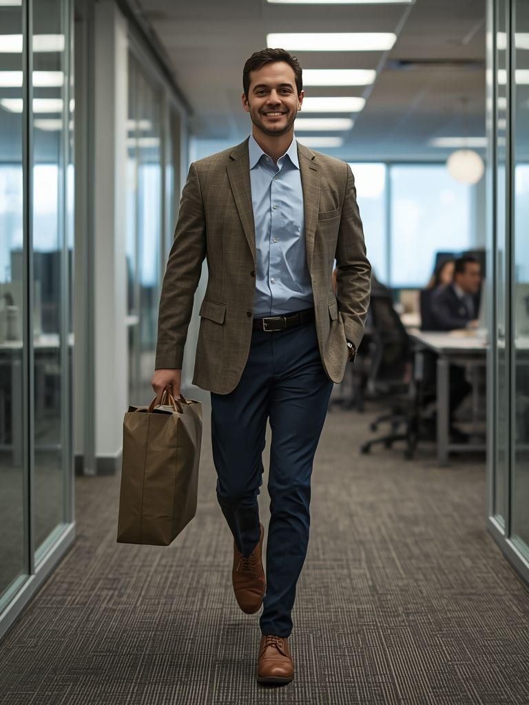 Walking at Work, 3.0 mph, in Office, Moderate Speed, Not Carrying Anything