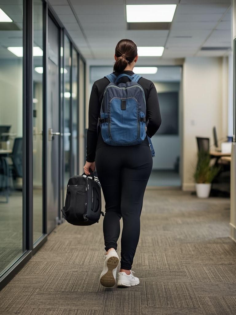 Chodzenie w pracy, 3,5 mph, w biurze, szybko, nie niosąc niczego