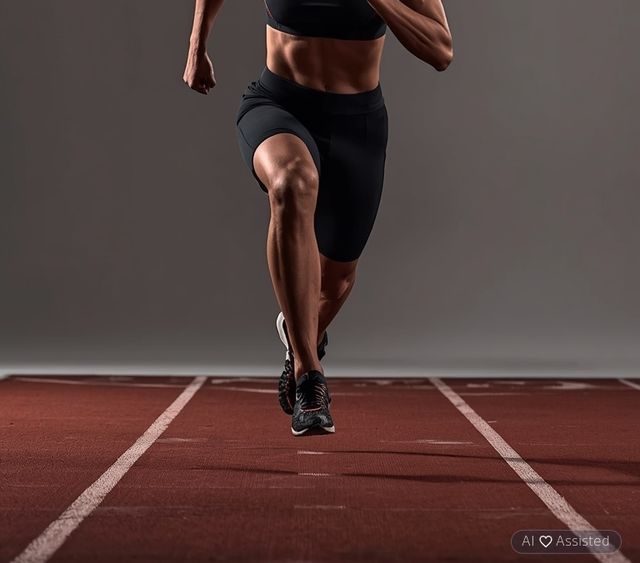 Trening biegowy na bieżni lekkoatletycznej