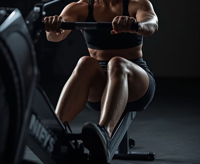 Stationary Rowing, 100 Watts, Moderate Effort