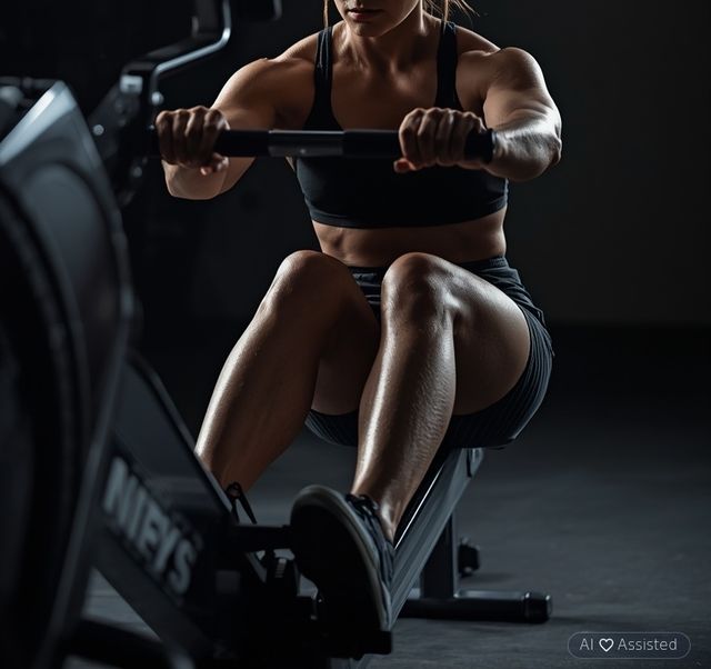 Stationary Rowing, 100 Watts, Moderate Effort