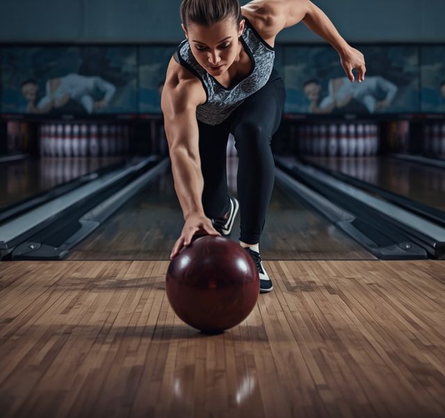 Bowling na kręgielni (gra na torze)