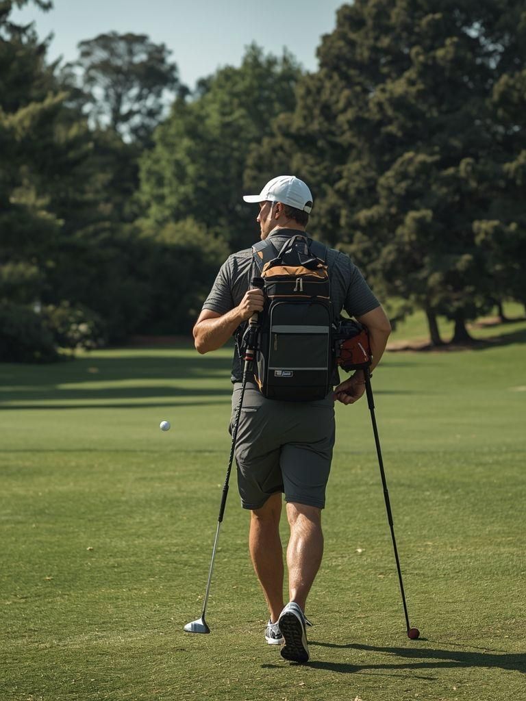 Golf, walking, carrying clubs