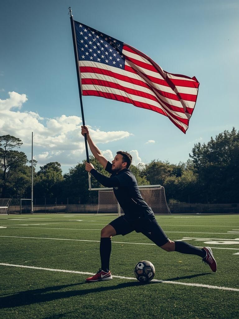 Piłka nożna, dotyk, flaga, łatwy wysiłek