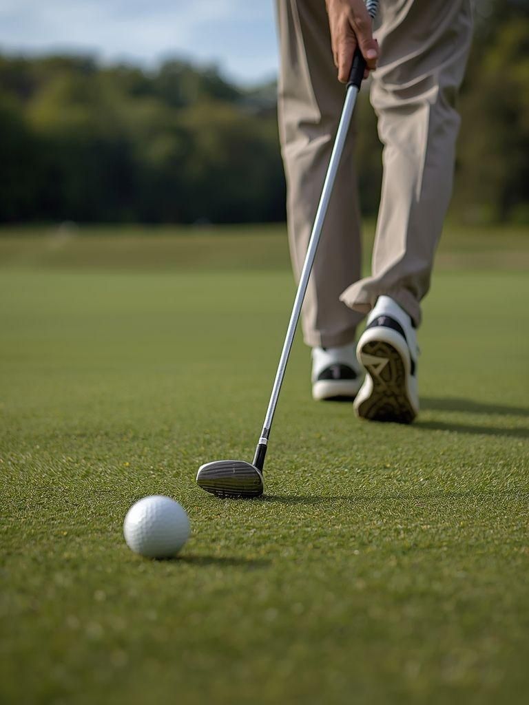 Golf, Walking, Pulling Clubs