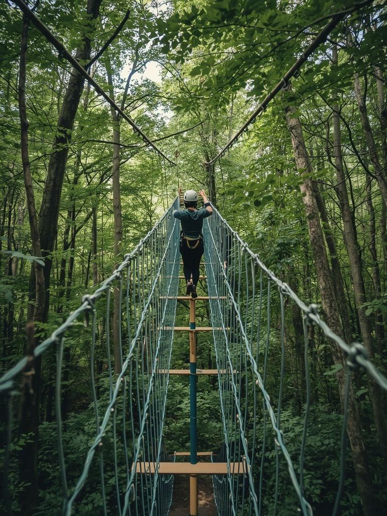 Hochseilgarten, mehrere Elemente