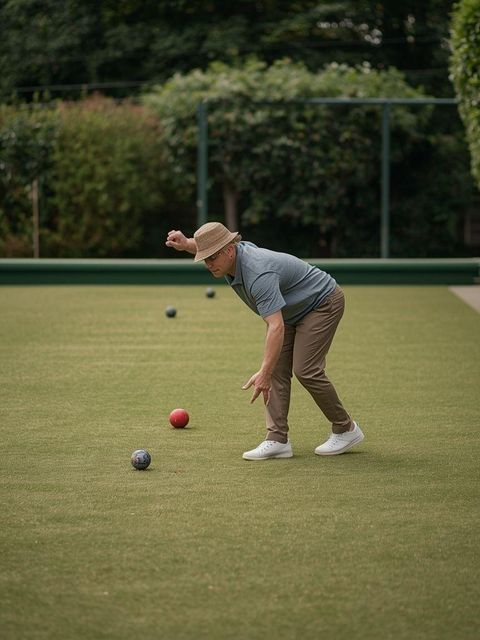 Rasenbowling, Boccia, im Freien