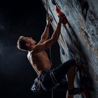 Rock climbing and rappelling