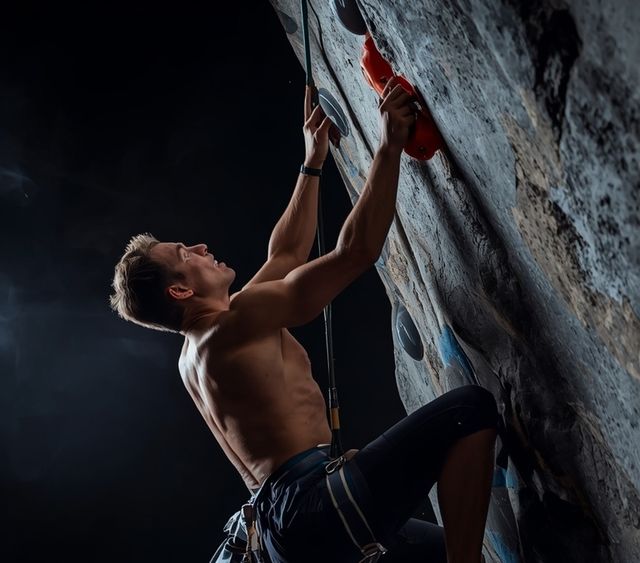 Rock climbing and rappelling