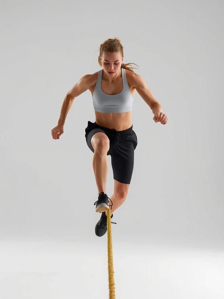 Seilspringen, schnelles Tempo, 120-160 Sprüngen/min