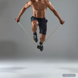 Rope jumping at a moderate pace