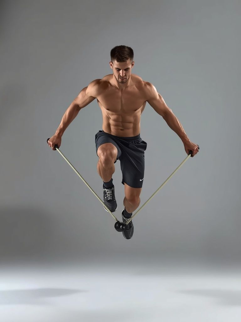 Rope jumping, moderate pace, 100-120 skips/min, general, 2 foot skip, plain bounce