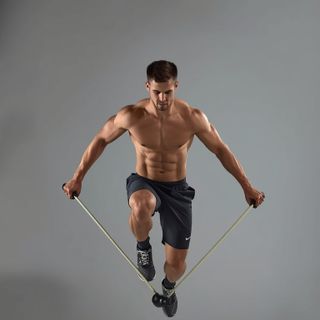 Rope jumping, moderate pace, 100-120 skips/min, general, 2 foot skip, plain bounce