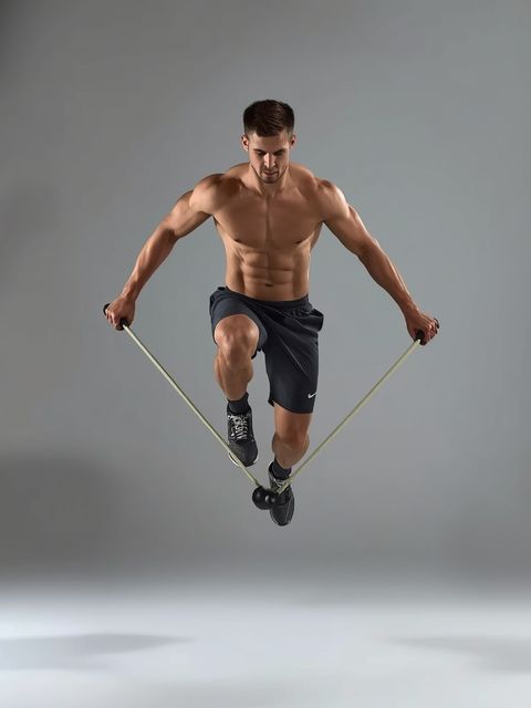 Seilspringen, moderates Tempo, 100-120 Sprünge/min, allgemein, 2-Fuß-Sprung, glatter Sprung