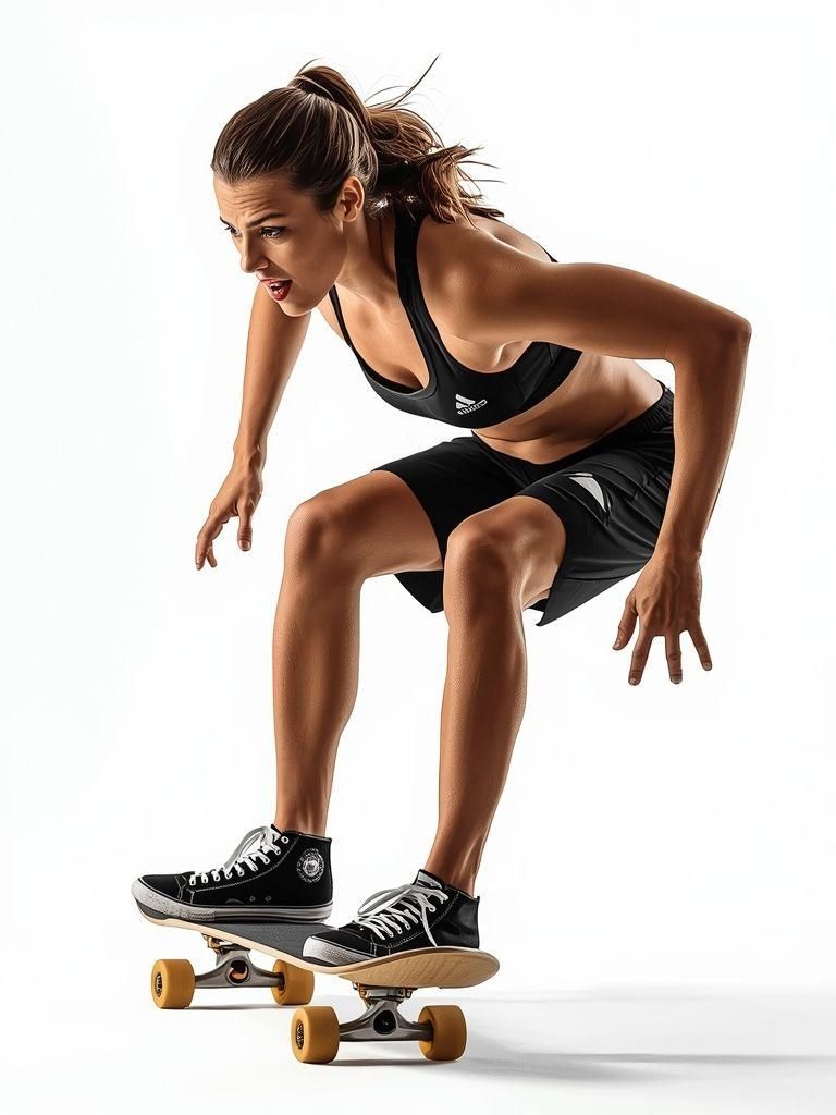 Skateboard, wettbewerbsfähig, energische Anstrengung