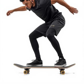 Skateboarding, allgemeine, mäßige Anstrengung