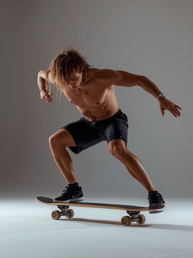 Skateboarding, allgemeine, mäßige Anstrengung