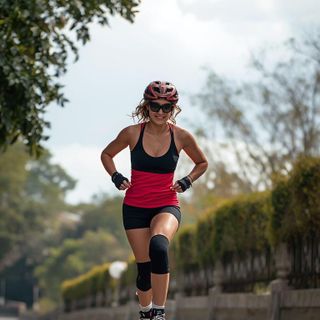 Rollerblading, jazda na łyżworolkach, 14,4 km/h (9,0 mph), rekreacyjne tempo